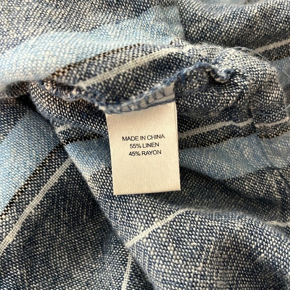 Anthropologie‎ Drew Henley Striped Tie Wrap Sleeveless Mini Dress Size S - Picture 10 of 10